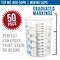 TCP Global 20 Ounce (600ml) Disposable Flexible Clear Graduated Plastic Mixing Cups - Box of 50 Cups - Use for Paint, Resin, Epoxy, Art, Kitchen